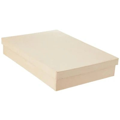 Abbildung von Décopatch BT032O Schachtel / Box aus Pappmaché zum Verzieren, Format DIN A4 22X32X5,5 cm, Kartonbraun, 1 Stück