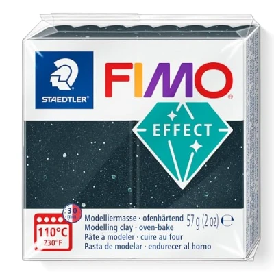 Abbildung von STAEDTLER 8010 903 FIMO Effect ofenhärtende Polymer Modelliermasse Steinschwarzer Granit (1 x 57 g Block)