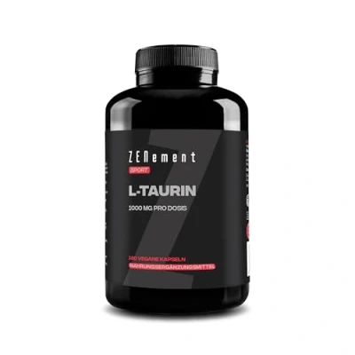 Abbildung von Taurin Kapseln 1000mg L Pulver 180 Für Pre Workout, Gym Booster, Sport und Fitness 3 Monate Vorrat Mikronährstoffe Taurine Aminosäuren Laborgeprüft, Vegan Zenement