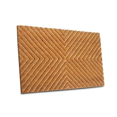 Abbildung von Hanse Home Fußmatte Kokos für Innen Schmutzfangmatte Natur, Kokosmatte Geometrisches Muster, rutschfest Fußabtreter Flur, Terrasse, Eingangsbereich 45x75cm