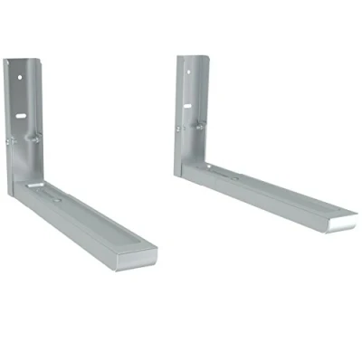 Abbildung von deleyCON Universal Mikrowellenhalterung Wandhalterung Microwelle bis 35Kg Ausziehbar 48,3cm Backofen Wandhalter Grillofen Kaffeautomaten Silber