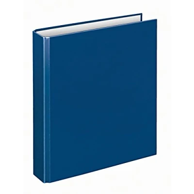 Abbildung von VELOFLEX 1153050 Ringbuch Basic, DIN A5, 1 Stück, blau, Füllhöhe 25 mm, Ringordner mit 4 Ring Mechanik, Ordner schmal