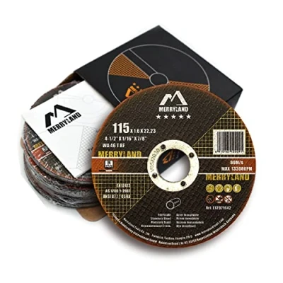 Abbildung von Merryland Trennscheibe 115 Metall Edelstahl Stahl für Winkelschleifer, X 1,6 mm Dünn Flexscheibe Gerade 25 Stück, Experten Line E12071642