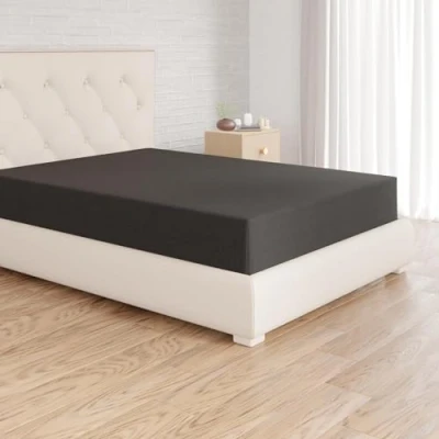 Abbildung von Amazon Basics Spannbettlaken, 140 x 200 30 cm, Mikrofaser, Spannbetttuch Matratzenhöhe bis Schwarz