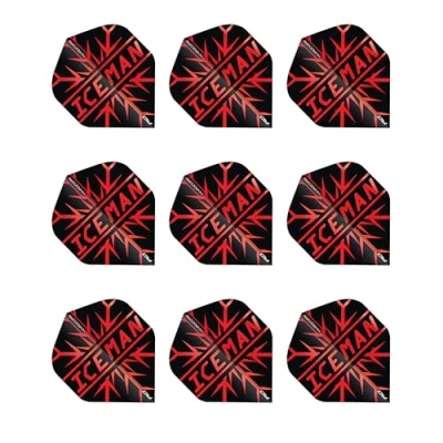 Abbildung von RED DRAGON Hardcore Gerwyn Price Rot Premium Standard Dartflug 3 Set pro Packung (insgesamt 9 Dart Flights)