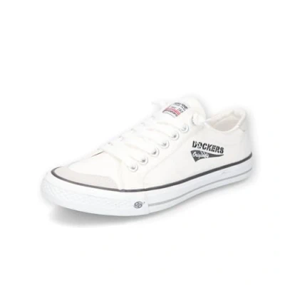 Abbildung von Dockers by Gerli Herren Low Top Sneaker, Männer Halbschuhe,schnürschuhe,schnürer,Business,Freizeit,straßenschuhe,Weiss,48 EU
