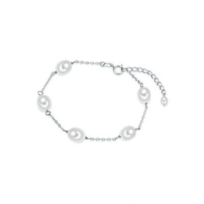 Abbildung von Valero Pearls SÜSSWASSER Zucht Armband, Damen, Größe: One Size, Silber