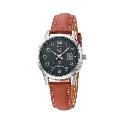 Abbildung von ETT Eco Tech Time Funk Solar Damen Uhr Analog mit Leder Armband ELS 11588 22L