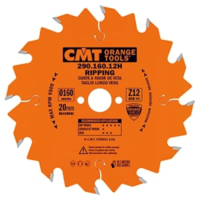 Abbildung von CMT Ripping Sägeblatt 12 Tooth Micrograin Wolframcarbid, 160 x 20 mm