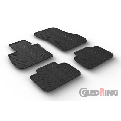 Abbildung von Gledring 0494 Fußmattensatz Gummi vorne und hinten 4 schwarz 750mm 550mm BMW: X1