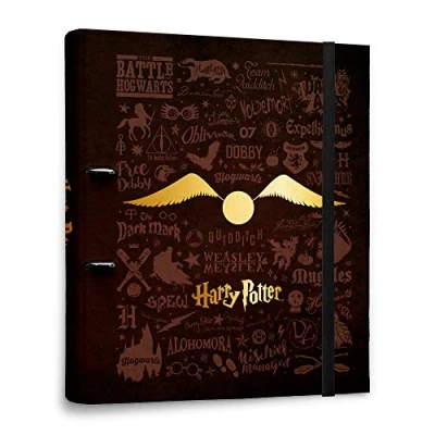 Abbildung von Grupo Erik Premium Harry Potter Ringbuchordner für die Schule oder das Büro Ordner Ringordner Pappe der Goldene Schnatz Fanartikel Studium