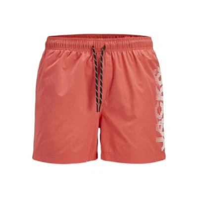 Abbildung von Jack &amp; Jones Jpstmaui Splice LOGO AKM SN Badeshorts, Herren, Größe: Large, Hot coral