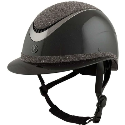 Abbildung von BR Reithelm Theta Plus Dazzling Glamourös Glänzend Schwarz/Gunmetal