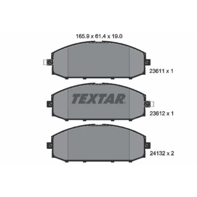 Abbildung von TEXTAR 2361101 Bremsbelagsatz mit akustischer Verschleißwarnung NISSAN: Patrol GR 5 SUV