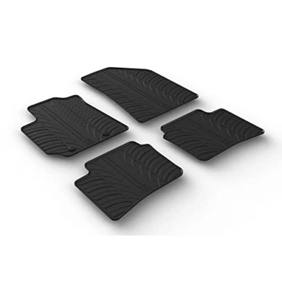 Abbildung von Gledring 0417 Fußmattensatz Gummi vorne und hinten 4 schwarz 750mm 550mm