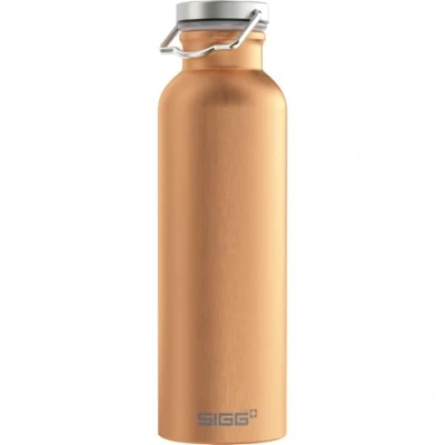 Abbildung von SIGG Alu Trinkflasche Original Kupfer Klimaneutral Zertifiziert Für Kohlensäurehaltige Getränke Geeignet Auslaufsicher Federleicht BPA frei Outdoor &amp; Camping Zubehör 0,75L