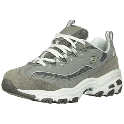 Abbildung von Skechers Damen Sneaker D&#039;Lites BIGGEST FAN, Grau (grau/weiß), 37 EU