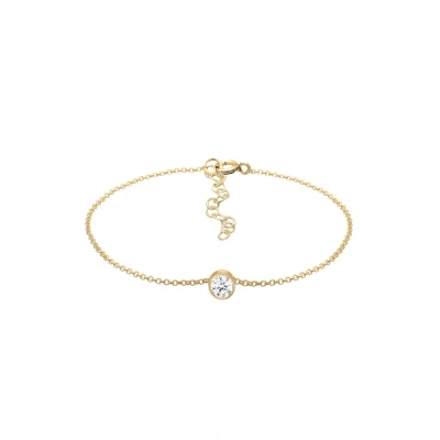 Abbildung von Elli Basic Solitaire Armband goldcoloured, Damen, Größe: 16, Gold coloured