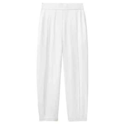 Abbildung von United Colors of Benetton Cropped WITH Pleats Stoffhose, Damen, Größe: Medium, White