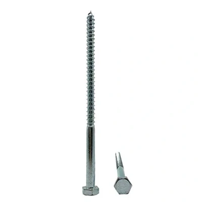 Abbildung von (8 Stück) DIN 571 Verzinkter Stahl Sechskant Holzschrauben M10 x 200 mm, Sechskantschraube, Schlagschrauben, Sechskantkopf, Schlossschrauben (8, mm)