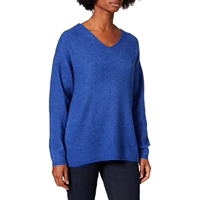 Abbildung von Vero Moda Vmcrewlefile Vneck Strickpullover, Damen, Größe: XS, Surf the web
