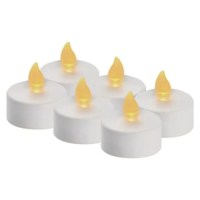 Abbildung von EMOS LED Teelichter weiß,6 Stück flammenlose Kerzen mit Flacker Effekt,Dekoration für Weihnachten,Weihnachtsbaum,Allerheiligen,IP20 Innen,Batterie,warmweiß, DCCV11