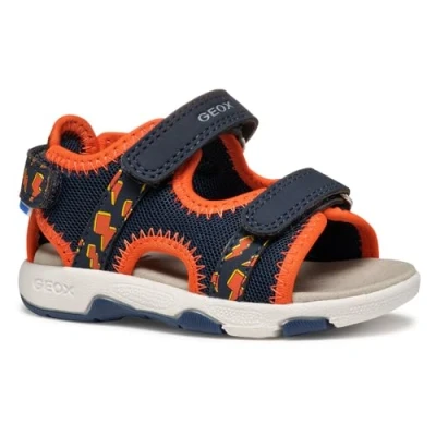 Abbildung von Geox Trekkingsandale für Kinder, Größe: 25, Navy orange Schuhe