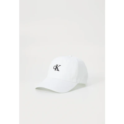 Abbildung von Calvin Klein Embroidered Monogram Baseball Unisex Cap, Damen, Größe: One Size, Bright white