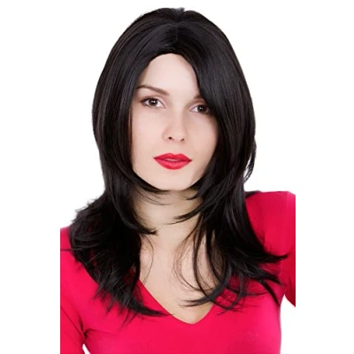Abbildung von Wig ME UP GFW487 1B Perücke schwarz glatt Mittelscheitel