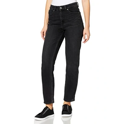 Abbildung von ONLY Damen Onlemily Life Hw Str Ank Dnm Nas997 Noos Jeans, Black Denim, 28W / 34L EU