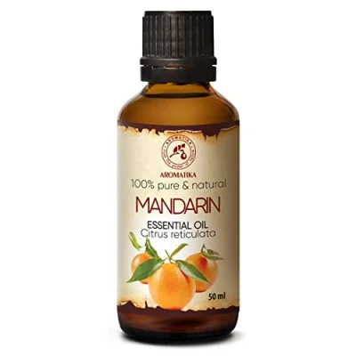 Abbildung von Mandarin Ätherisches Öl 50ml Citrus Reticulate Italien Reine &amp; Natürliche Mandarinenöl für Guten Schlaf Aromatherapie Entspannung Duftlampe Gelb Mandarinen