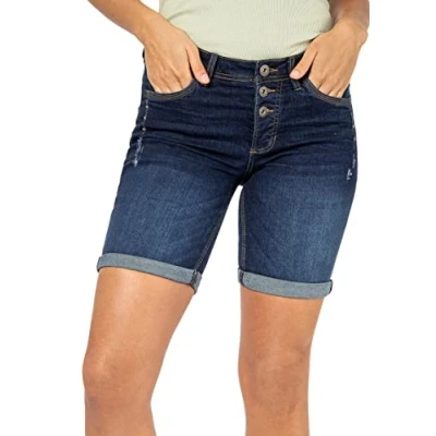 Abbildung von Sublevel Damen Jeans Bermuda Shorts mit Denim Aufschlag Blue S