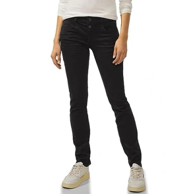 Abbildung von Street One Damen Slim Jeans Style Jane, Deep Black, 25W / 32L