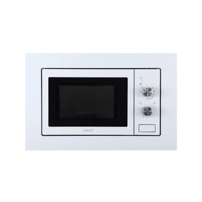 Abbildung von CATA MMA 20 WH Einbaumikrowelle Weiß Inneneinrichtung aus Edelstahl Einbau in Hochmöbel 5 Leistungsstufen Grill 1000 W Mit Timer Kapazität 20L Breite 60 cm