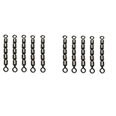 Abbildung von Set: 2 3 Packungen (10 15 STÜCK) Behr Fünffach Wirbel Forellenwirbel Black Nickel, 9 19 Kg Angeln +gratis Petri Heil! Aufkleber (Größe 12, kg)