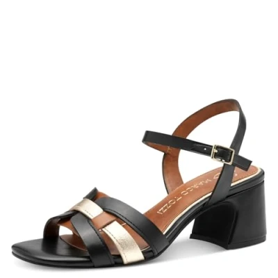 Abbildung von Marco Tozzi Riemensandalette, Damen, Größe: 38, Black comb Schuhe