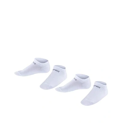 Abbildung von ESPRIT Unisex Kinder Foot Logo 2 Pack K SN Baumwolle kurz einfarbig Paar Sneakersocken, Blickdicht, Weiß, 31 34 (2er Pack)