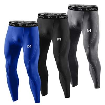 Abbildung von MEETYOO Herren U6b Leggings, Grau+blau+schwarz, L EU