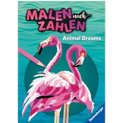 Abbildung von Ravensburger Malen nach Zahlen Animal Dreams 32 Motive abgestimmt auf Buntstiftsets mit 24 Farben (Stifte nicht enthalten) Für Fortgeschrittene