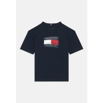 Abbildung von Tommy Hilfiger FLAG Archive Tshirt print für Kinder, Größe: 140, Dark night navy
