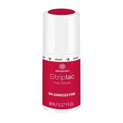 Abbildung von alessandro Striplac Peel or Soak Sunkissed Pink VEGAN LED Nagellack im kräftigen Für perfekte Nägel in 15 Minuten, 8ml