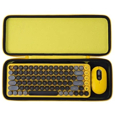 Abbildung von Aenllosi Hart Tragen Tasche Hülle für Logitech POP ICON Combo/Pop Keys Mechanische kabellose Tastatur und Maus, Nur (Gelb)