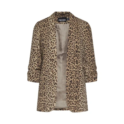 Abbildung von Pieces Pcboss 3/4 Blazer, Damen, Größe: XL, Natural