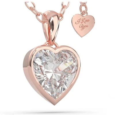 Abbildung von SERASAR kette Rosegold Damen Schmuck 925 Sterling Silber 18 Karat mit Herz Mädchen Necklace Women choker Valentinstag Jahrestag Geburtstag Geschenke für Frauen