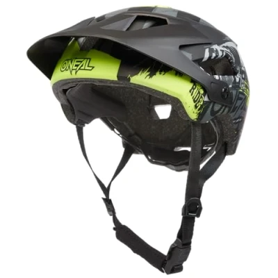 Abbildung von O&#039;NEAL Mountainbike Helm Enduro All Mountain Belüftungsöffnungen zur Kühlung, Polster waschbar, Robustes ABS Helmet Defender Ride V.22 Erwachsene Multi Größe XS M