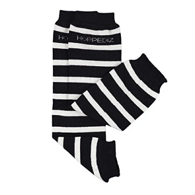 Abbildung von Hoppediz Unisex Baby Biobaumwolle Babystulpen, Schwarz Natur Gestreift, Einheitsgröße EU