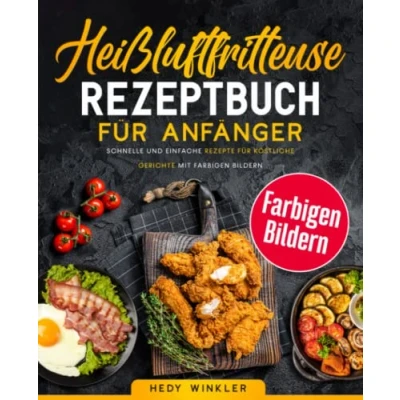 Abbildung von Heißluftfritteuse Rezeptbuch für Anfänger: Schnelle und Einfache Rezepte Köstliche Gerichte mit Farbigen Bildern