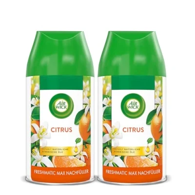 Abbildung von Air Wick Freshmatic Max Raumspray DUO Nachfüller für den Duft: Citrus 2 x 250 ml Raumduft und Lufterfrischer
