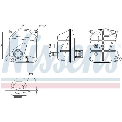 Abbildung von NISSENS 996362 Ausgleichsbehälter AUDI: 100 C4 Saloon, Avant, A6 Saloon