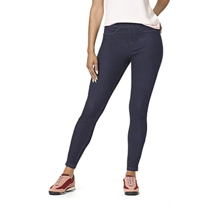 Abbildung von HUE Damen Curvy Fit Essential Denim Leggings Strumpfwaren, Mitternachtsspülung, X Groß
